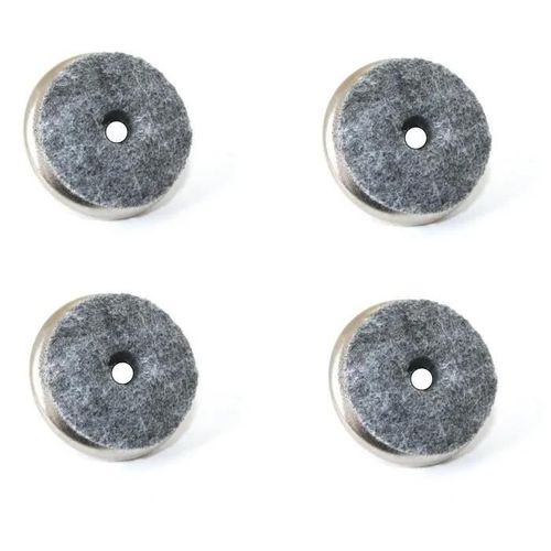 4x patin feutre rond diamètre 24mm acier chromé embout chaise meuble