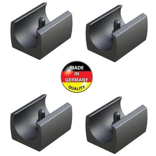 4x EMBOUT PIED DE CHAISE DIAMETRE D1 = 14mm RECTANGULAIRE POUR TUBE ROND PATIN PLASTIQUE MEUBLE COUSSINET