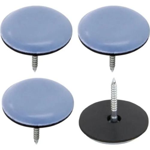 4x Patin glisseur Téflon PTFE 30 mm à clouer clou protection sol pied chaise meuble