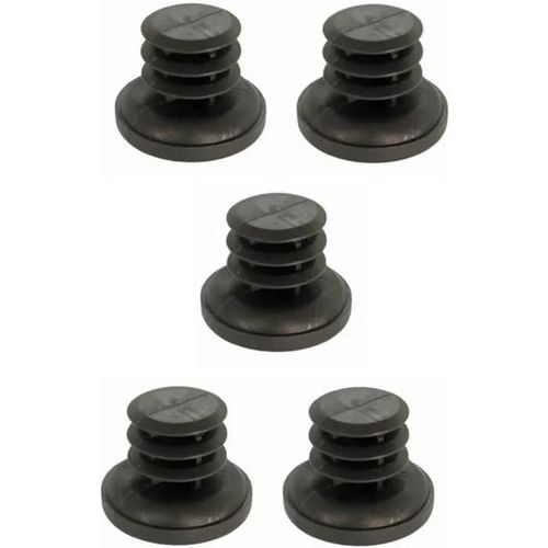 Embout de tube rond - Non spécifié - Lot de 5 - Plastique - Noir - Diamètre 15mm à 16mm