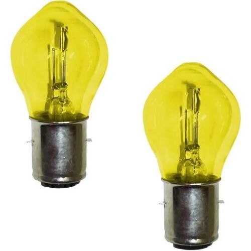 2x Ampoule 6v 25/25w Ba20d Jaune Double Filament Moto Tracteur