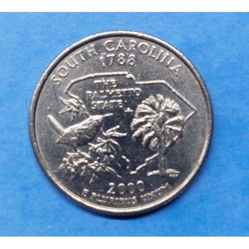 25 Cents Quarter $ Dollar South Carolina 2000