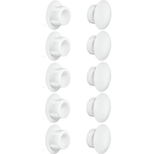 Cache trou - Non spécifié - 10mm - Blanc RAL 9010 - Bouchon plastique - Lot de 10 pièces