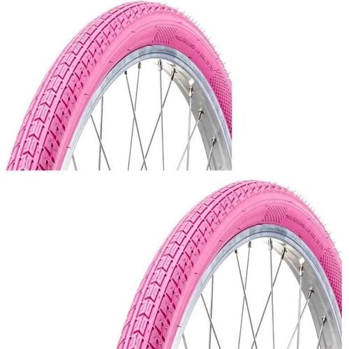 2x Pneu Velo 24" X 1.75 Rose Etrto 47-507 Enfant Fille Femme Sans La Jante Pneus Vélo 24 Pouces
