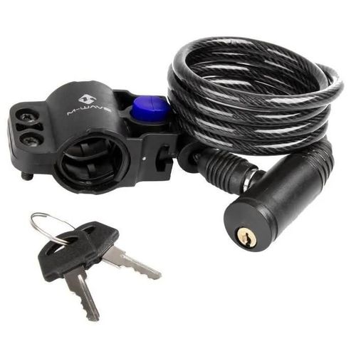 Antivol De Vélo - Non Spécifié - Spirale - Diamètre 6mm - Longueur 1000mm - Support Inclus
