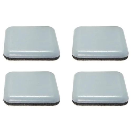 Patins glisseurs - Non spécifié - 35x35 mm - Lot de 4 - Adhésif - Téflon PTFE