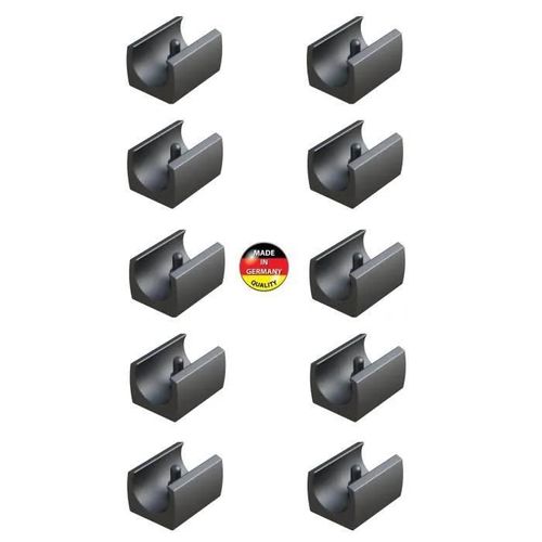 Embout Tube Patin de Meuble - Non spécifié - Lot de 10 - Plastique - Diamètre 16mm/17mm - Noir