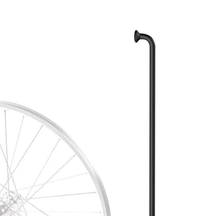 5x Rayon Velo Noir 290mm Diametre 14g 2mm Acier Sans Écrou Droit Vtt Ville Route Cycle Roue Moyeu Jante