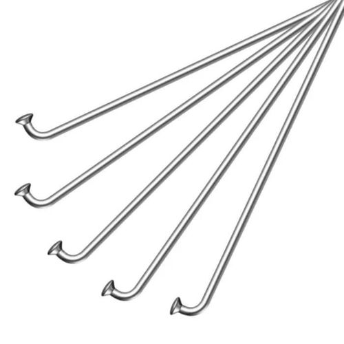 5x Rayon Velo 260mm Diametre 14g 2mm Acier Chrome Sans Écrou Droit Vtt Ville Route Cycle Roue Moyeu Jante