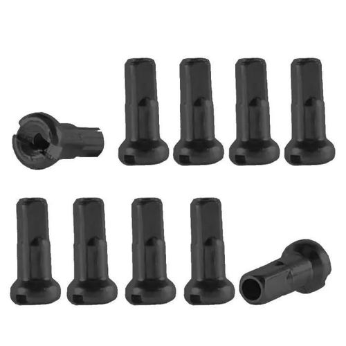 10x Ecrou Rayon Noir 14g 12mm Velo Cycle Vtt Vtc Route Ville