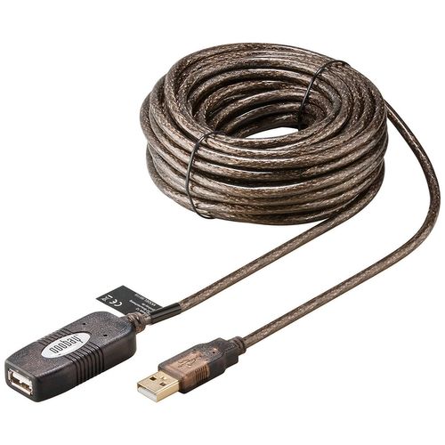 Goobay Rallonge Active USB 2.0 avec Booster 10 m Noir