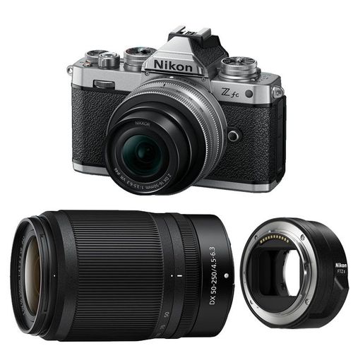NIKON Hybride Z fc + Objectif Z 16-50 Silver + Objectif Z 50-250 + Adaptateur FTZ II