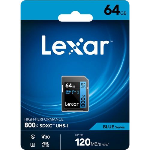 Carte SD LEXAR 64Go High-Performance 800x