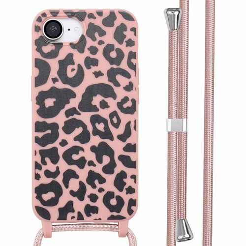 Imoshion Coque Design En Silicone Avec Cordon Iphone Se 4 Animal Pink