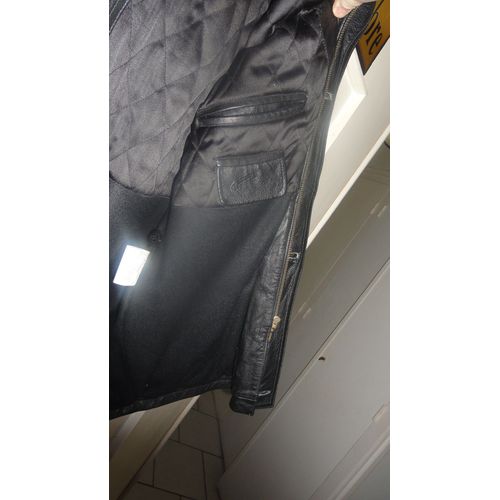 Veste Longue En Cuir Taille L ( Équivalent Xl)