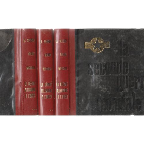 Lot 3 Tomes Georges Blond- La Seconde Guerre Mondiale - La Défaite Allemande À L'ouest - Tome 1 Face Au Mur De L'atlantique - 2 La Bataille De Normandie - 3 L'agonie De L'allemagne - Fayard 1960