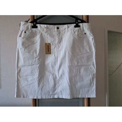 Jupe En Jean Neuve Taille 52 Blanche