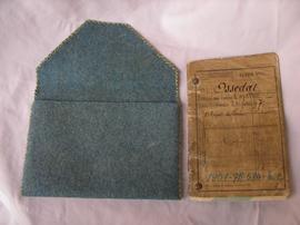 Ww1 France Carnet Militaire Dans Pochette Artisanale En Bleu Horizon Militaire Francais Rare 14-18