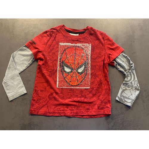 T-Shirt Longues Manches Desigual Spiderman/Iron Man Taille 5/6 Ans