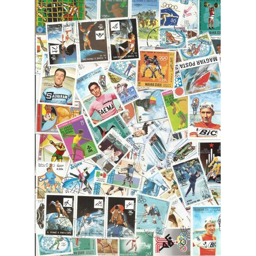 100 Timbres Différents Thème Sport Et Jo