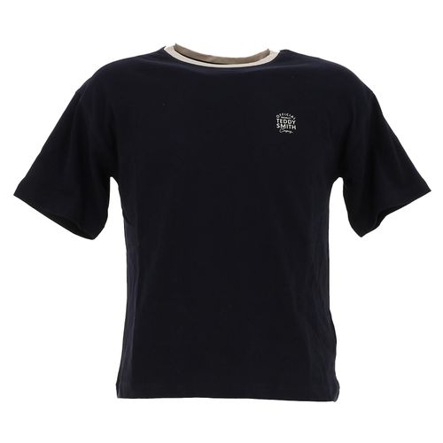 Tee Shirt Manches Courtes Teddy Smith T-Combo Mc Jr Bleu Nuit 10 Ans