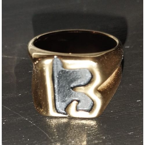 Bague En Acier Inoxydable Nombre 13
