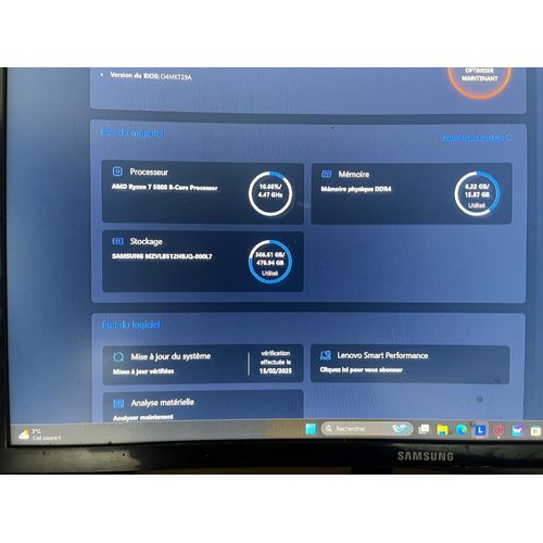 LENOVO LÉGION T5 AMD RYZEN 7 5800 8-core - Ram 16 Go - DD 500 Go - GEFORCE RTX 3060