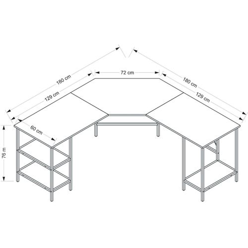 Bureau D'angle En Aggloméré Power