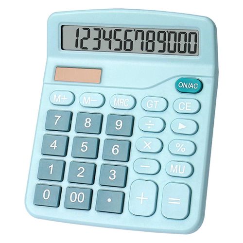 Calculatrice solaire Multifonctionnelle À La Mode Mignonne Mignonne Petite Calculatrice De Bureau Numérique Pour Les Étudiants École À La Maison Bleu