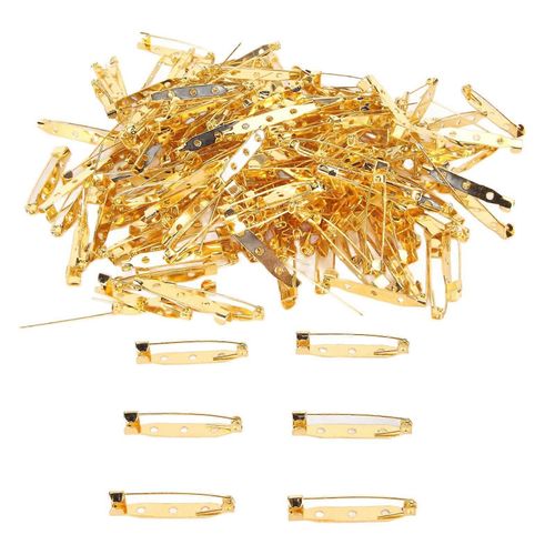 200pcs Épingle À Nourrice En Or 1,4 Po De Longueur Antirouille Épingles De Nourrice Lavables Assorties Pour Toile De Vêtements