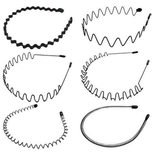 6 Pcs Metal Hair Band Men Metal Hairband Color Hair Hoop Shower Head Wrap Mens Hair Clips Cosmetic Headband