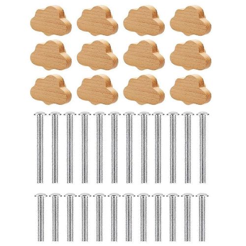 Boho Commode Boutons - 12 Pack Durable Hêtre Bois De Tiroir Boutons Nuage En Forme De Commode En Forme De Nuage Tire Pour C