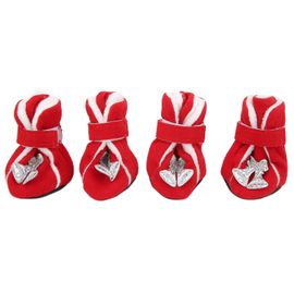 Hiver Chien Rouge Chaussures Et Bottes Mignon Noël Père Noël Chiot Baskets Pour Petits Chiens Moyensxl