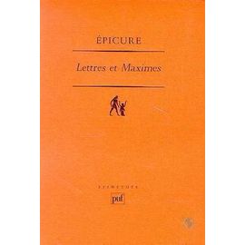Lettres Et Maximes
