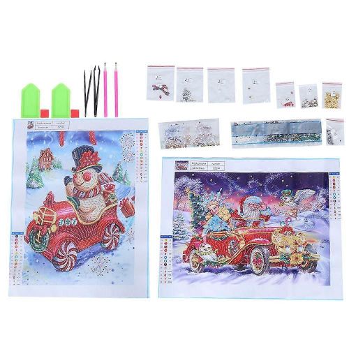Noël Diamant Peinture Tableau Cristal Peinture Bricolage Kit De Décoration À La Maison (Dz293 Dz294)