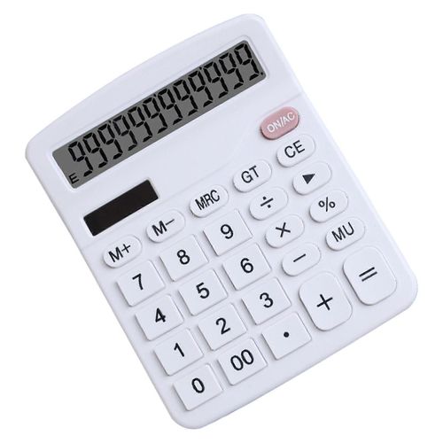 Calculatrice solaire Multifonctionnel À La Mode Mignon Mignon Numérique Calculatrice De Bureau pour Les Étudiants École À La Maison Blanc