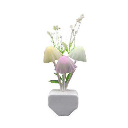 Shxx 2 Pièces De Lumière De Nuit Champignon, Veilleuse Led Pour Enfants Et Adultes, Applique Murale Avec Capteur De Gradation 7 Couleurs, Lumière De Lit Enfichable Du Crépuscule Au Crépuscule