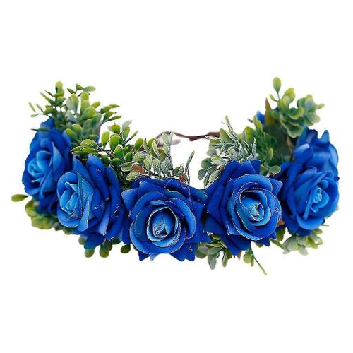 Bandeau Pour Filles Boho Rose Flower Crown Wedding Bridal Headpiece Beach Tiara