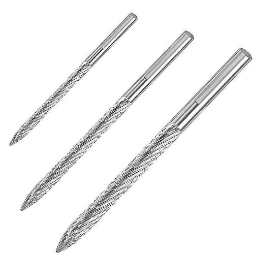 3 Pack Tire Bit Multi Tailles Réparation de pneus Carbide Burr Drill Bit Tire Patches Plug Cutters Wire Cutte