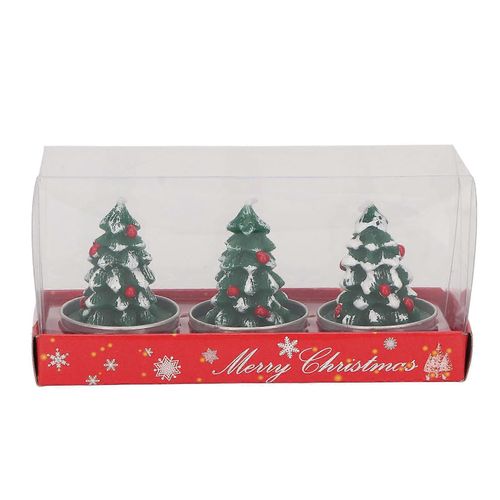 Bougies chauffe-plat d¿arbre de Noël fabriquées à la main Bougies en forme d¿arbre de Noël délicates pour les cadeaux de décoration de maison de Noël
