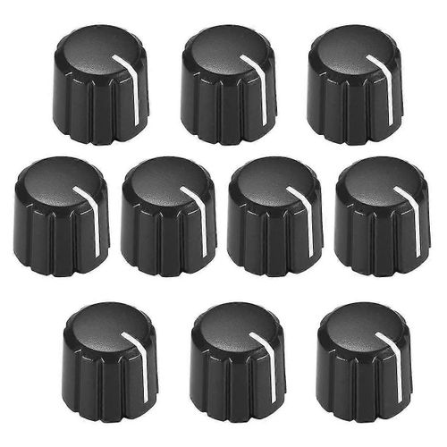 10pcs Potentiomètre Boutons De Contrôle Pour Guitare Électrique Volume Tone Boutons Noir D Type 6mm