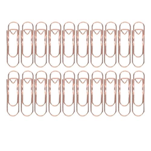 20 Pcs Métal Stylo Clips Robuste En Métal Forte Serrage Durable Or Rose Livre Stylo Titulaire Pour Bureau Réunion De L¿École