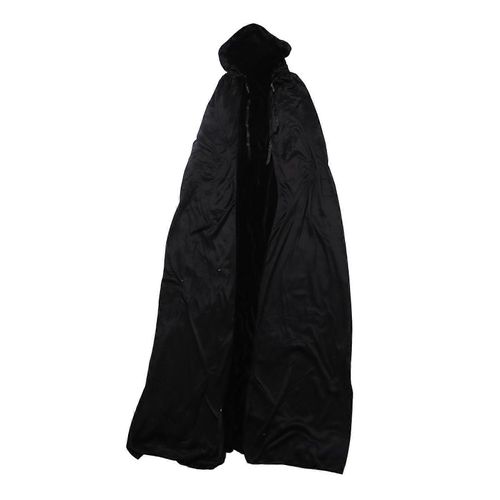 Cape À Capuche Cape Velvet Cosplay Costumes Unisexes Cape Pour Halloween Noël Party Noir L