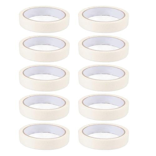 10 rouleaux de ruban de masquage blanc 0,7 po de largeur facile à déchirer haute bande de peinture adhésive pour la peinture bricolage arts artisanat étiquetage
