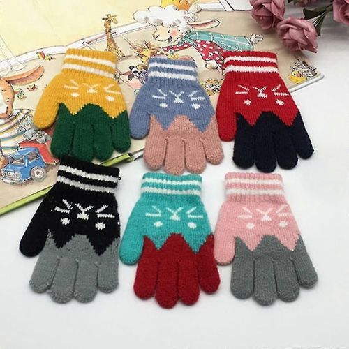 Paires Enfants Gants À Doigts Automne Hiver Mitaines Chaudes Mitaines Avec Doublure En Peluche Gants Mignons Gant De Ski, 3-8 Ans, Ski Snowboard Jouer Runnin