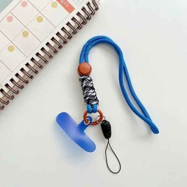 Lanière De Téléphone Tissée Au Poignet Court,Dragonne,Pendentif Coloré,Lanière De Téléphone Portable Avec Poignées,Lanières Anti-Perte Amovibles - Type Deep Blue #B