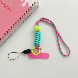 Lanière De Téléphone Tissée Au Poignet Court,Dragonne,Pendentif Coloré,Lanière De Téléphone Portable Avec Poignées,Lanières Anti-Perte Amovibles - Type Pink