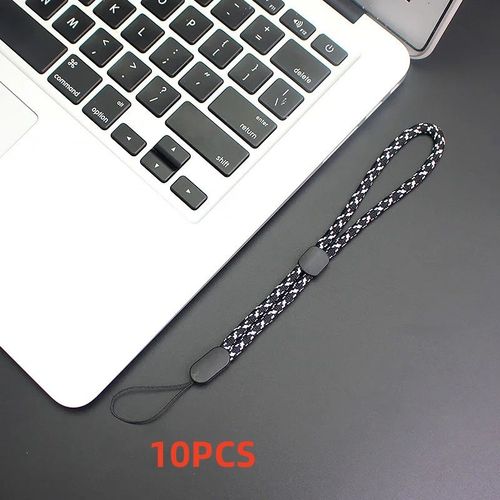 Dragonne réglable pour iPhone et Samsung,accessoire de téléphone,micro caméra,GoPro,clés USB,carte d'identité prédire,10 pièces - Type 10pcs white #B