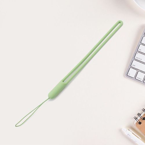 Dragonne courte en silicone pour téléphone,lanière pour iPhone 11,appareil photo Samsung,GoPro,clés USB,carte d'identité prédire,cordon continent,chaîne - Type Green