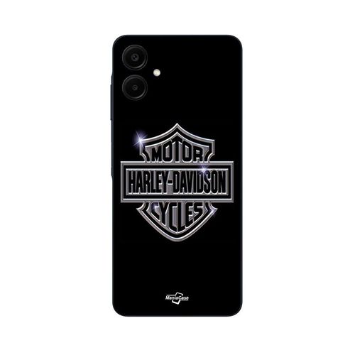 Coque Samsung Galaxy A06 Harley Davidson Logo Motor Sycles Gris Front Noir